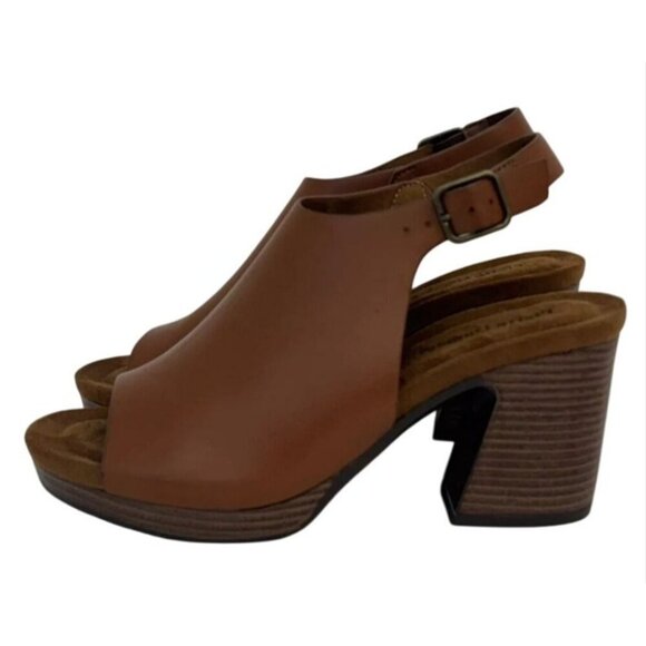 PIERRE DUMAS / Morgen-7 / Brown / Leather / Open-Toe / Platform / Sandals - Picture 2 of 7